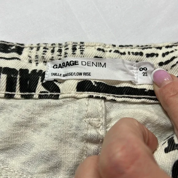Garage denim low rise newspaper flares size 00 - Picture 4 of 10